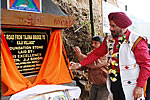 Foundation stone laid by H.E. Governor for road from Tajina bridge point to Kaji village
